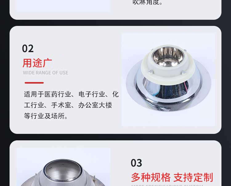 304不銹鋼風淋室設(shè)備噴嘴